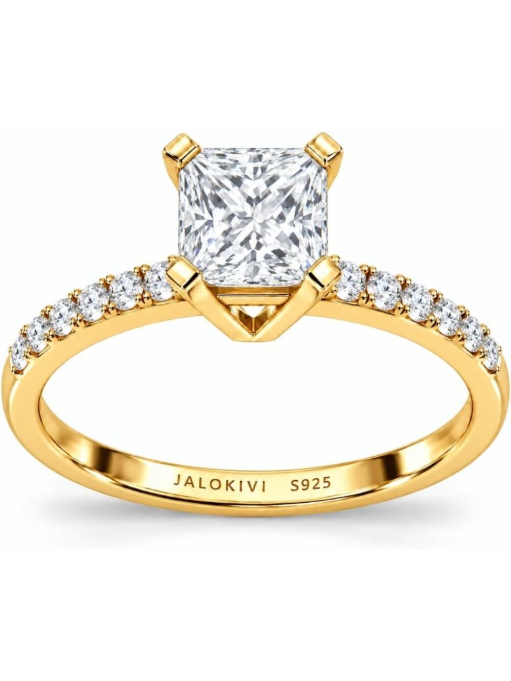 Elegant 925 Sterling Silver Princess Cut Engagement Ring for Women - Timeless